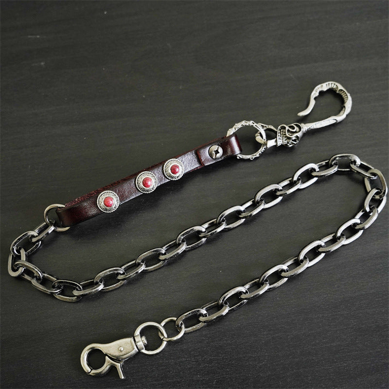 Metal Wallet Belt Chain Rock Punk Trousers Hipster Pant Keychain