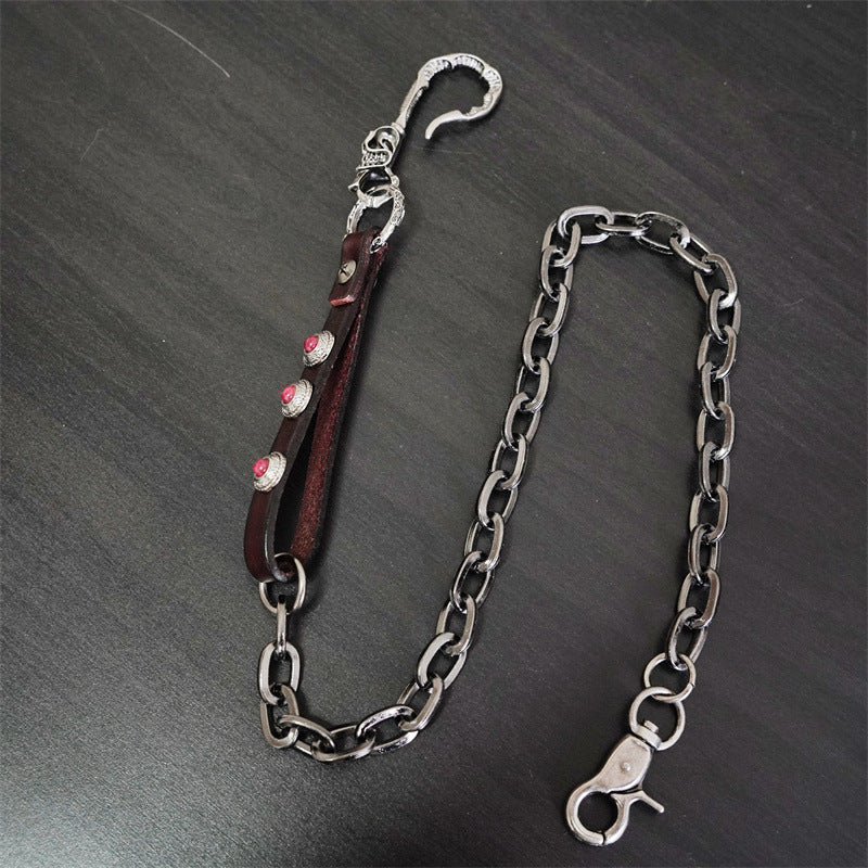 Metal Wallet Belt Chain Rock Punk Trousers Hipster Pant Keychain