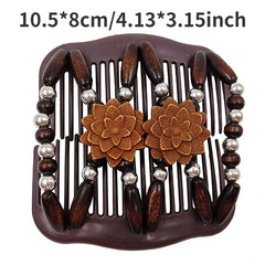 Retro Magic Hair Comb Elastic Beaded Hair Clips Styling Comb For Women Girls
