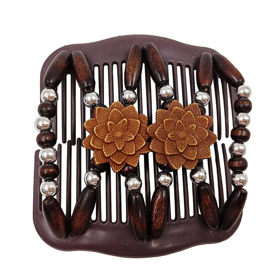 Retro Magic Hair Comb Elastic Beaded Hair Clips Styling Comb For Women Girls