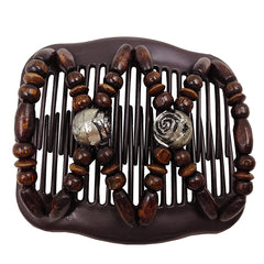 Retro Magic Hair Comb Elastic Beaded Hair Clips Styling Comb For Women Girls