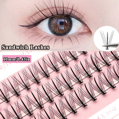 60pcs Mikiwi Sandwich Cluster Lashes for DIY Lash Extensions