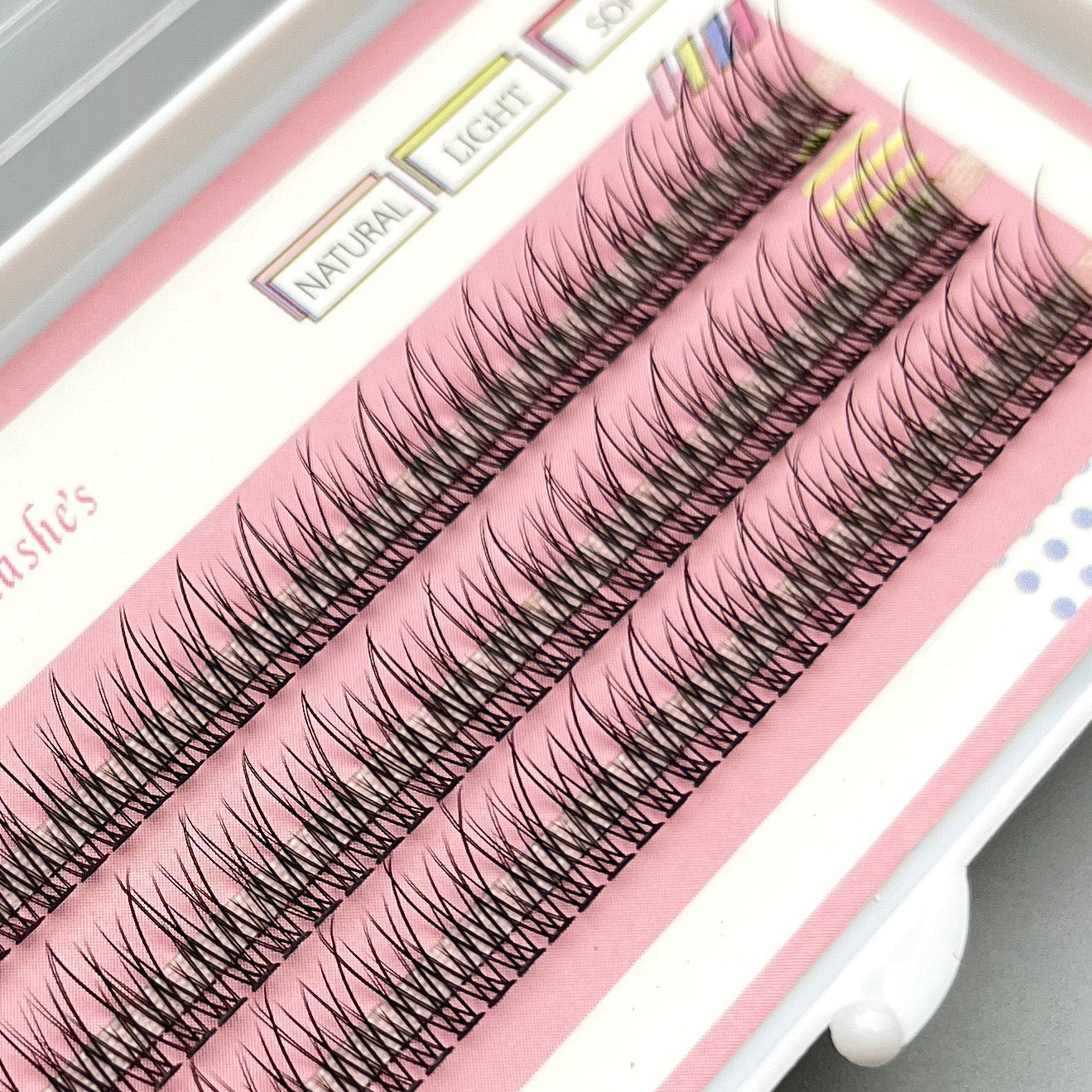 Mikiwi 120Pcs Mermaid Tail Fishtail Cluster Lashes Individual False Eyelashes