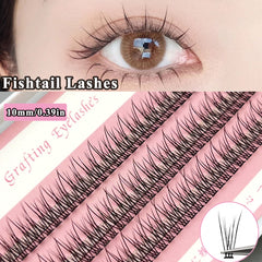 Mikiwi 120Pcs Mermaid Tail Fishtail Cluster Lashes Individual False Eyelashes