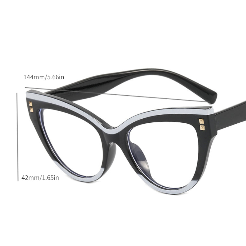 Cat Eye Anti Light Glasses For Women Men Casual Block Reading Glasses