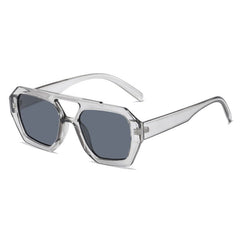 Y2K Retro Aviator Sunglasses Double Bridge Jelly UV400 Sun Shades