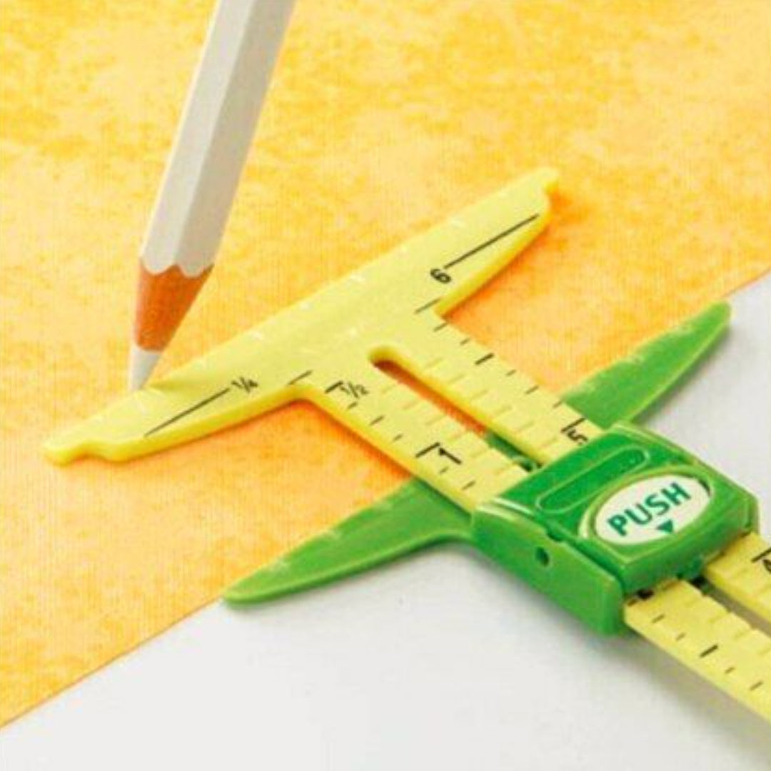 5-In-1 Sliding Gauge Sewing Ruler For Knitting Crafting
