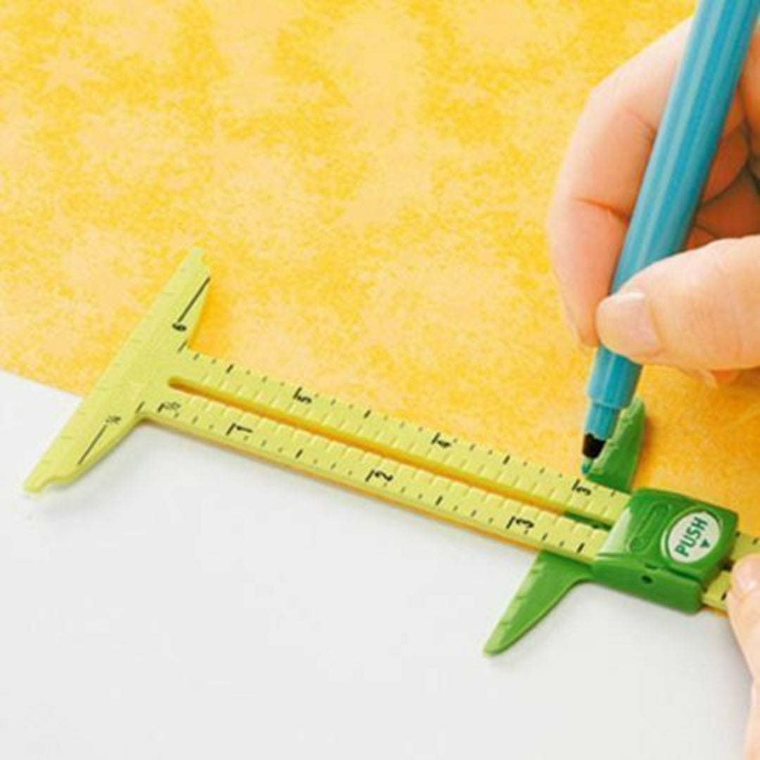 5-In-1 Sliding Gauge Sewing Ruler For Knitting Crafting