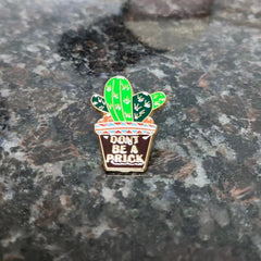 'Don't Nitpick' Cactus Brooch Green Potted Plant Brooch