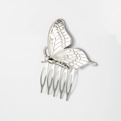 Metal Flower Hair Comb Rhinestone Hair Comb Vintage Head Jewelry Faux Pearl
