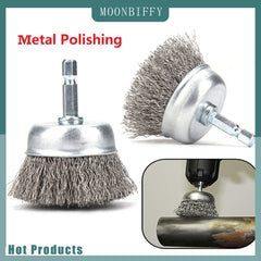 Steel Wire Wheel Brush 2.56-Inch for Rust Removal and Polishing