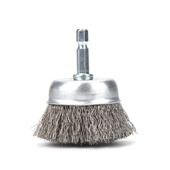 Steel Wire Wheel Brush 2.56-Inch for Rust Removal and Polishing