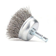 Steel Wire Wheel Brush 2.56-Inch for Rust Removal and Polishing