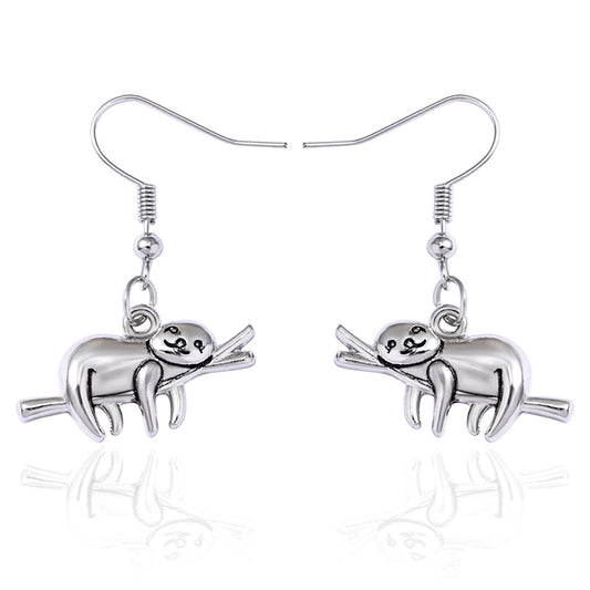 Sloth Earrings Small Animal Cartilage Stud Earrings Jewelry