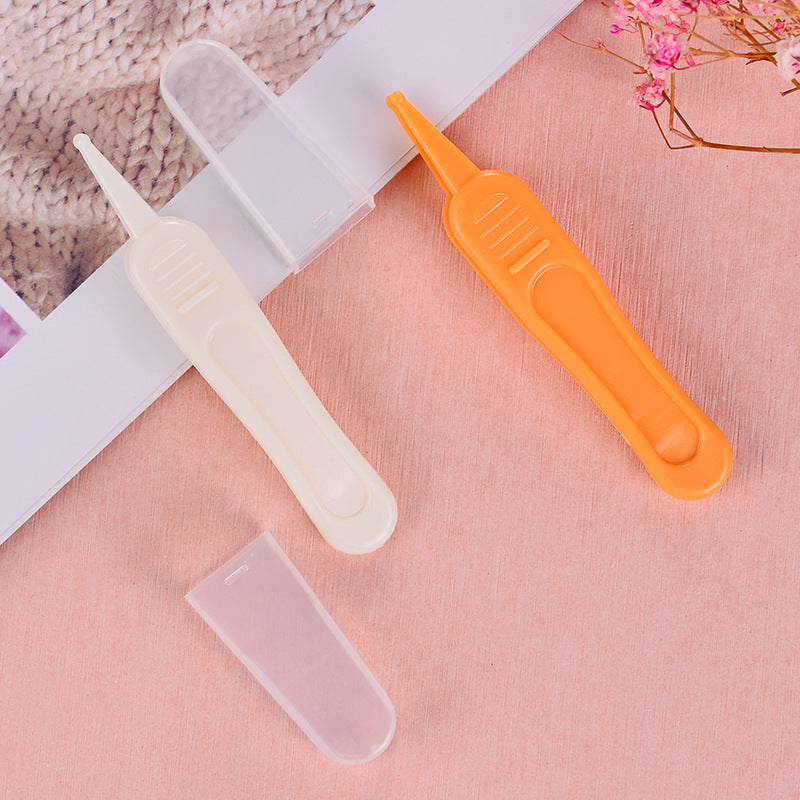 2pcs Baby Booger Clips Round Head Cleaning Tweezers