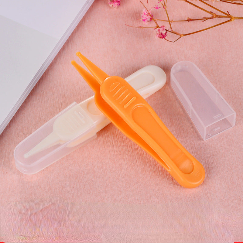 2pcs Baby Booger Clips Round Head Cleaning Tweezers