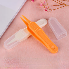 2pcs Baby Booger Clips Round Head Cleaning Tweezers