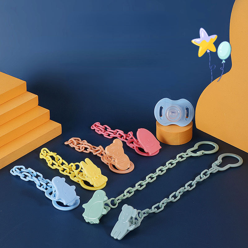 2pcs Infant Pacifier Chains Button Pacifier Chain Clip