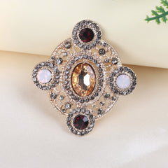 Locke Court Brooch Micro Inlaid Diamonds Pearl Flowers Brooch