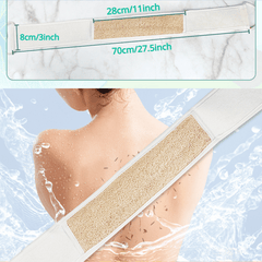 Natural Loofah Back Scrubber for Deep Shower Cleaning