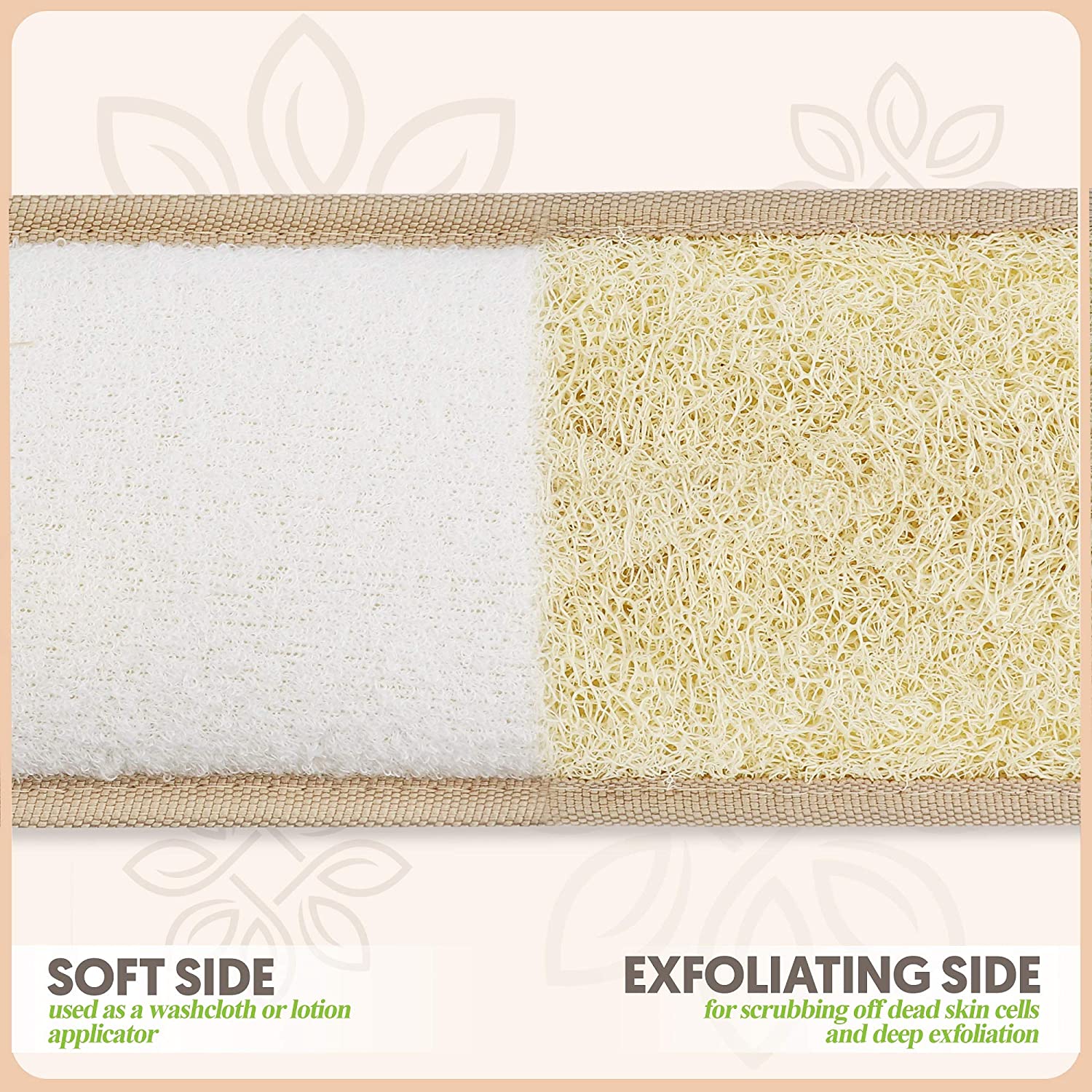 Natural Loofah Back Scrubber for Deep Shower Cleaning