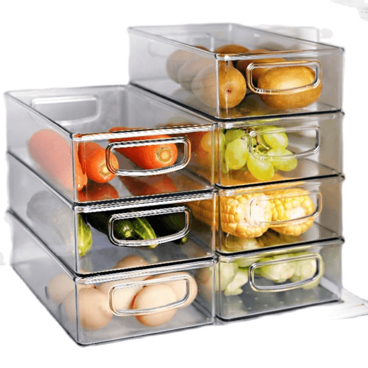 Portable Plastic Refrigerator Food Storage Bins