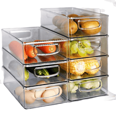 Portable Plastic Refrigerator Food Storage Bins