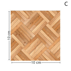 4pcs Wood Grain Flooring Ceramic Tile Doll House Decoration