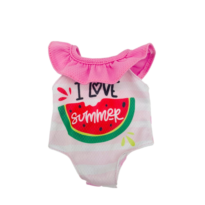 Watermelon Pattern Jumpsuit Swimsuit Doll Clothes for 25-30 Alive Dolls