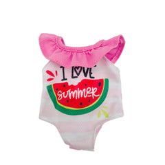 Watermelon Pattern Jumpsuit Swimsuit Doll Clothes for 25-30 Alive Dolls