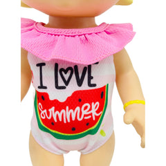 Watermelon Pattern Jumpsuit Swimsuit Doll Clothes for 25-30 Alive Dolls