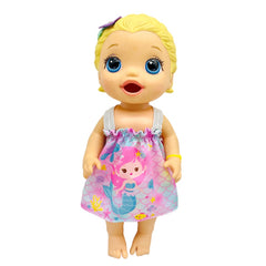 Mermaid Pattern Dress Doll Pajamas Clothes for 25-30cm Dolls