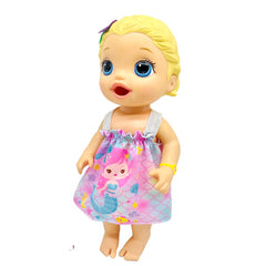 Mermaid Pattern Dress Doll Pajamas Clothes for 25-30cm Dolls