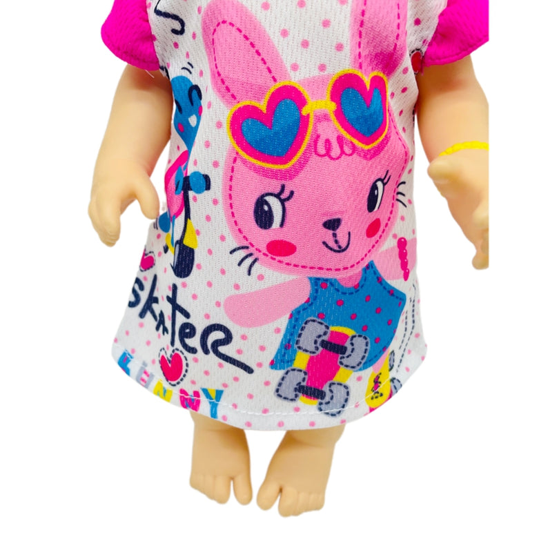 30 48 Cm Baby Doll Clothes Rabbit Pattern Dress Fits 25 4 30 48 Cm Alive Dolls