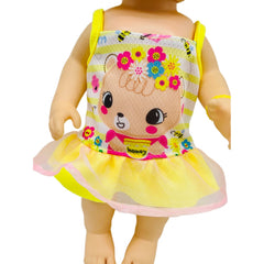 Little Bear Flower Pattern Dress for 30-48 cm Dolls