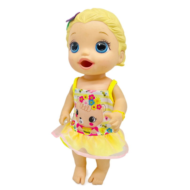 Little Bear Flower Pattern Dress for 30-48 cm Dolls