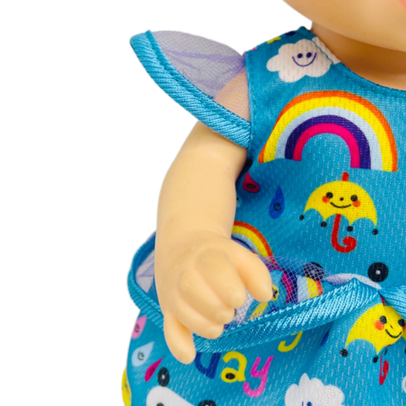 Rainbow Panda Print Dress for 25-30 cm Alive Dolls