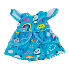 Rainbow Panda Print Dress for 25-30 cm Alive Dolls