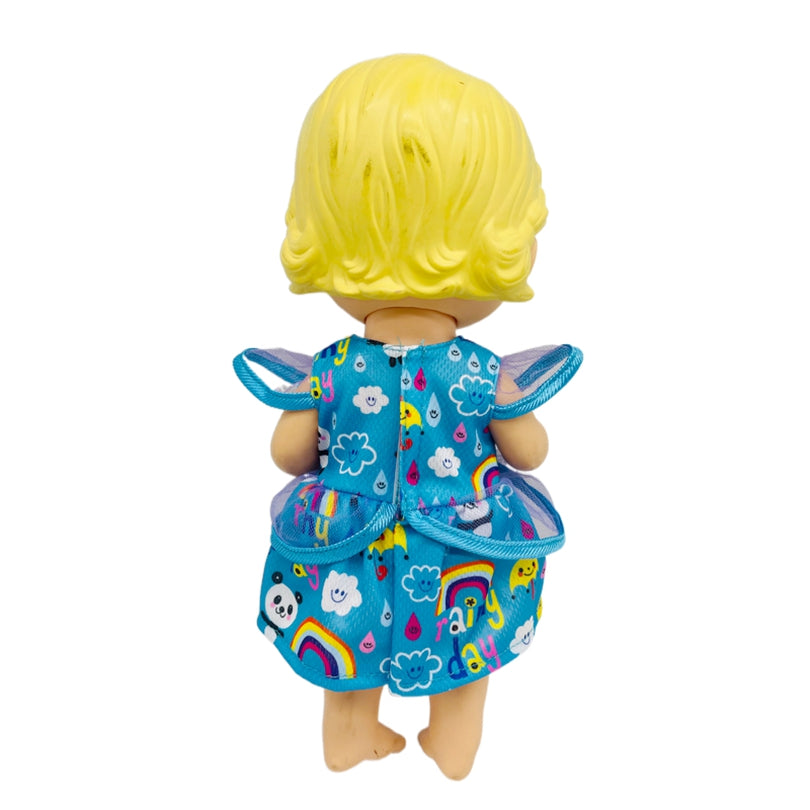 Rainbow Panda Print Dress for 25-30 cm Alive Dolls