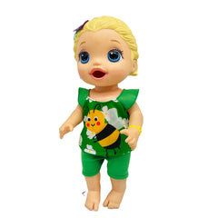 Bee Pattern Tops and Pants Doll Clothes Set for Alive Dolls