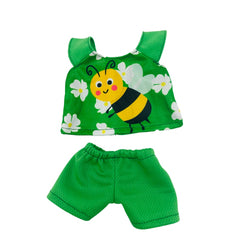 Bee Pattern Tops and Pants Doll Clothes Set for Alive Dolls