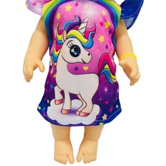 Rainbow Unicorn Dress Fits 25-30 Dolls Birthday Gift