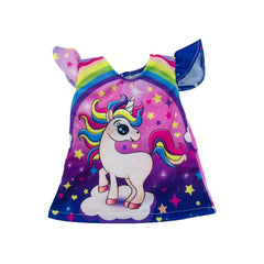 Rainbow Unicorn Dress Fits 25-30 Dolls Birthday Gift