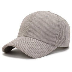 Classic Corduroy Baseball Cap Dad Hat With Adjustable Strap