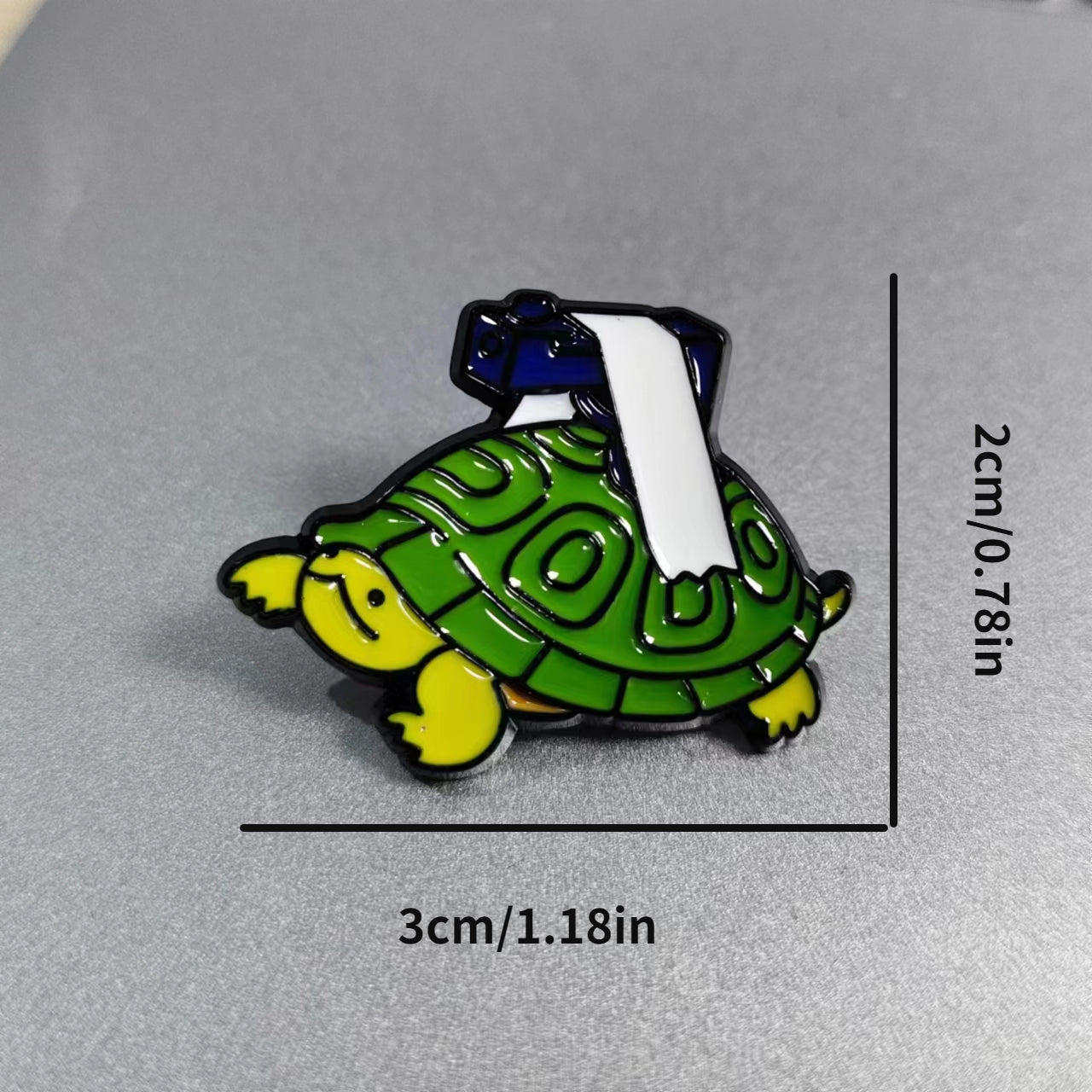 Green Turtle Brooch for Men, Creative Pin