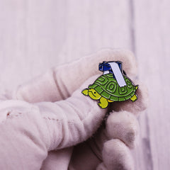 Green Turtle Brooch for Men, Creative Pin