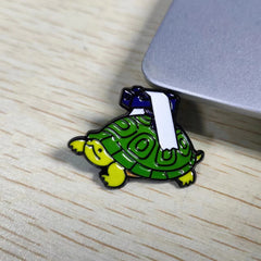 Green Turtle Brooch for Men, Creative Pin