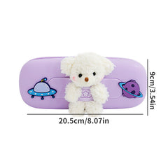 Cute Bear Plush Pencil Bag for School Kids