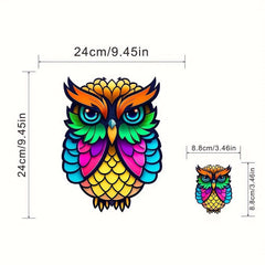 2pcs Owl Iron on Patches for Men DIY Printing, Washable Heat Press Stickers