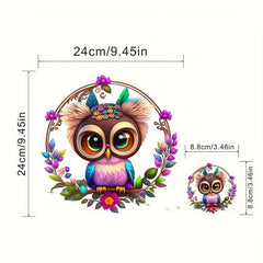 2pcs Owl Iron on Patches for Men DIY Printing, Washable Heat Press Stickers